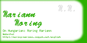 mariann moring business card